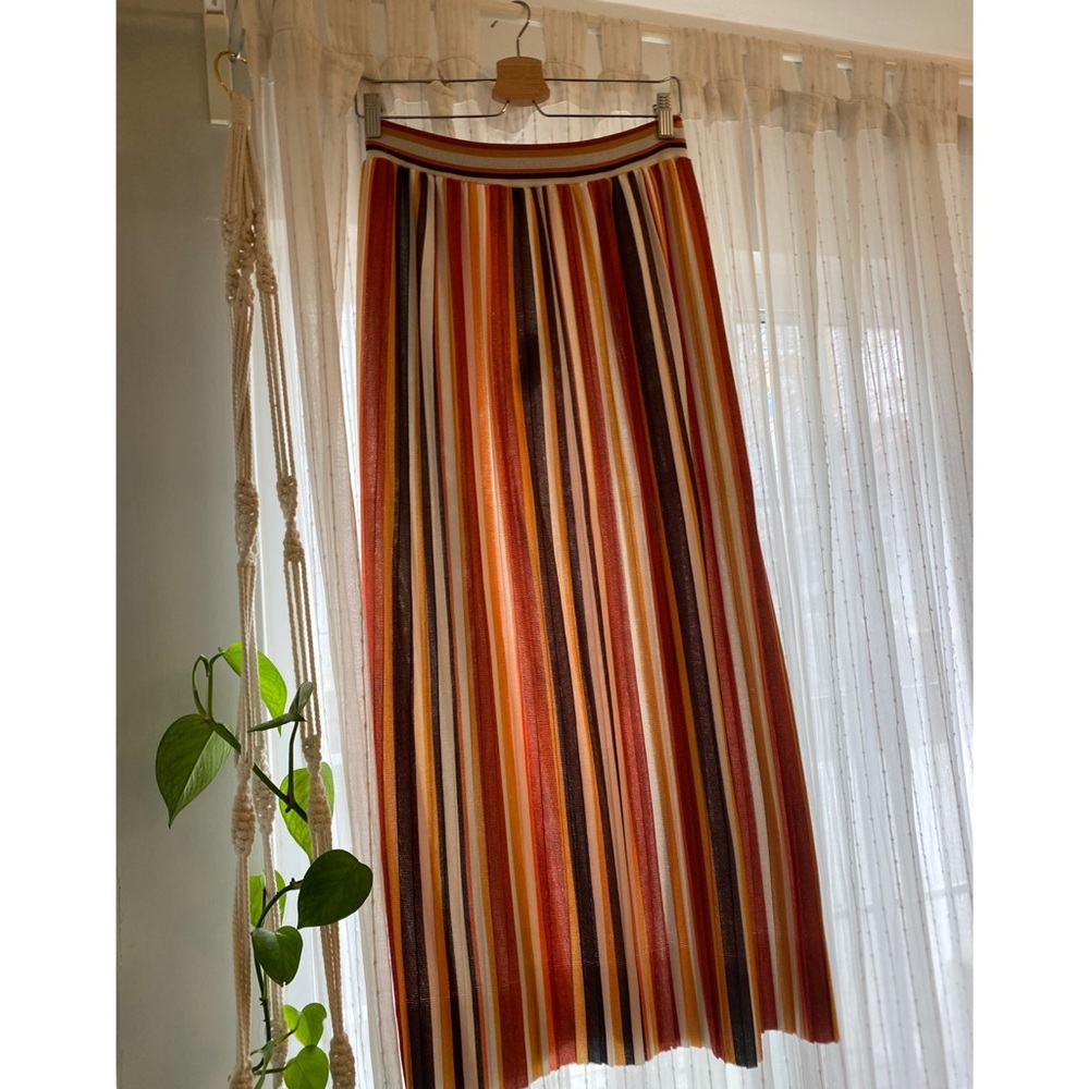 Zara Stripe Midi Skirt